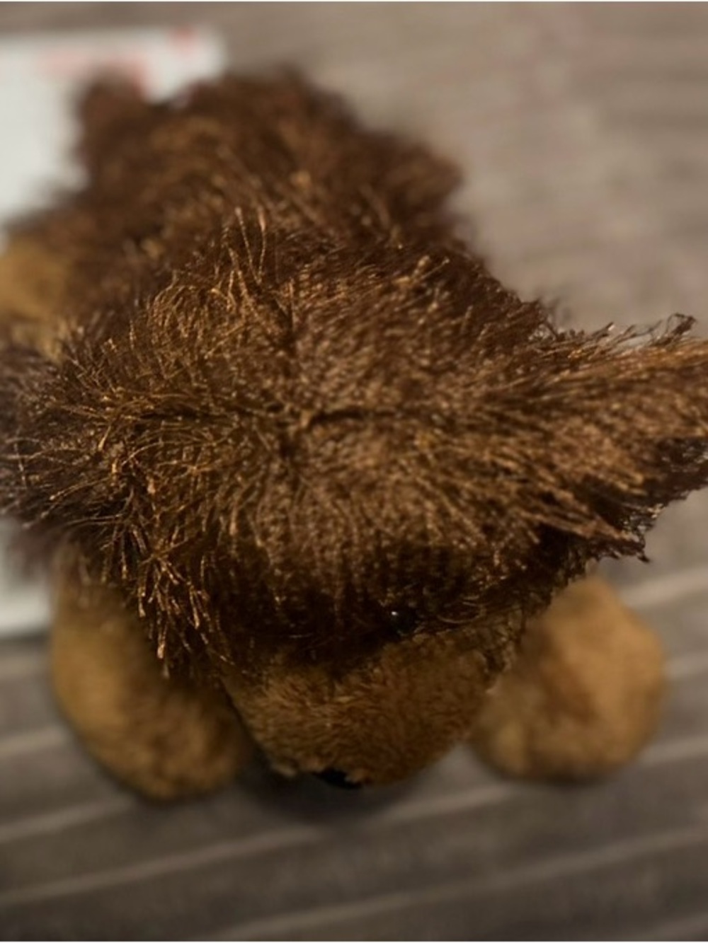 Vintage Webkinz Brown Plush Dog with Dark Brown Mane